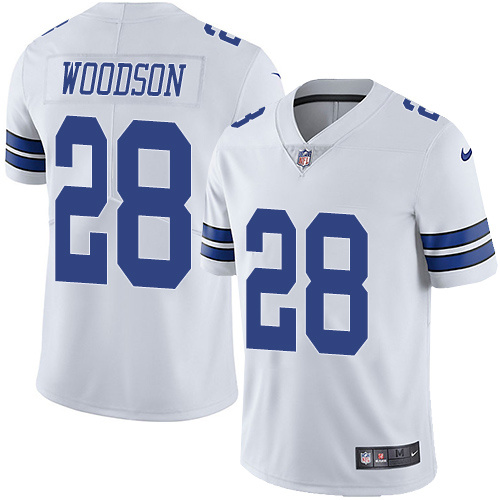 Mens Dallas Cowboys #28 Woodson White Elite Jersey