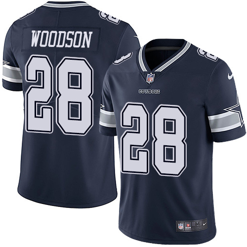 Mens Dallas Cowboys #28 Woodson Blue Elite Jersey