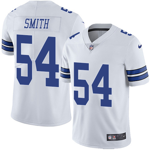 Mens Dallas Cowboys #54 Smith White Elite Jersey