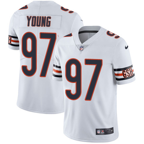 Mens Chicago Bears #97 Young White Vapor Limited Jersey