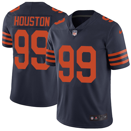 Mens Chicago Bears #99 Houston Vapor Limited Blue Orange Number Jersey