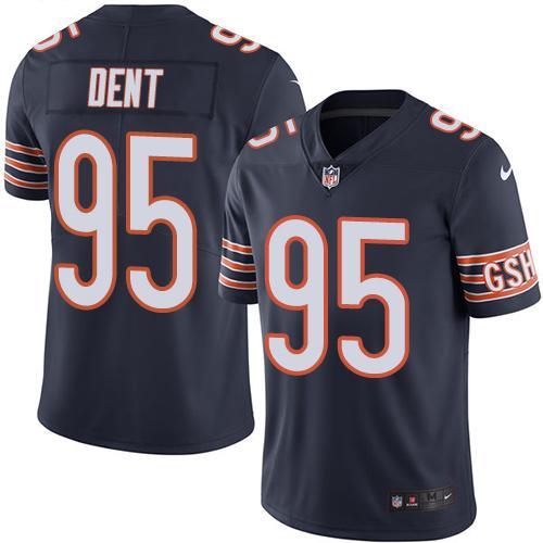 Mens Chicago Bears #95 Dent Blue Vapor Limited Jersey