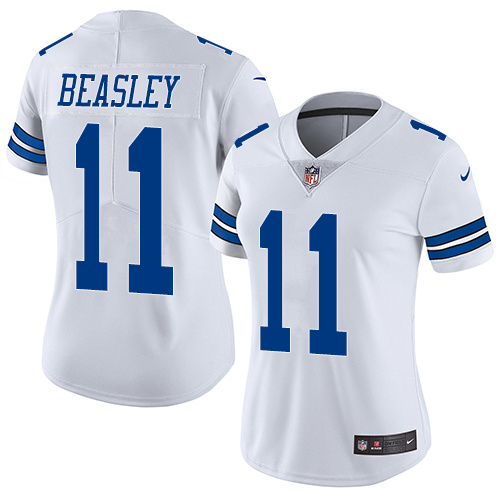 Womens Dallas Cowboys #11 Beasley White Jersey