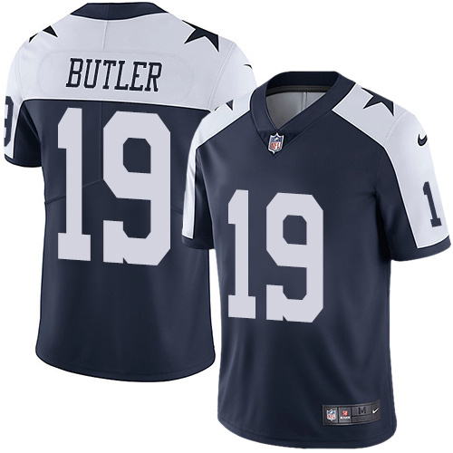 Mens Dallas Cowboys #19 Butler Blue Thanksgiving Elite Jersey