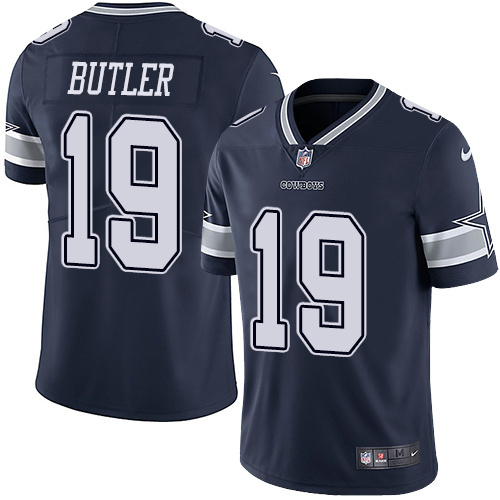 Mens Dallas Cowboys #19 Butler Blue Elite Jersey