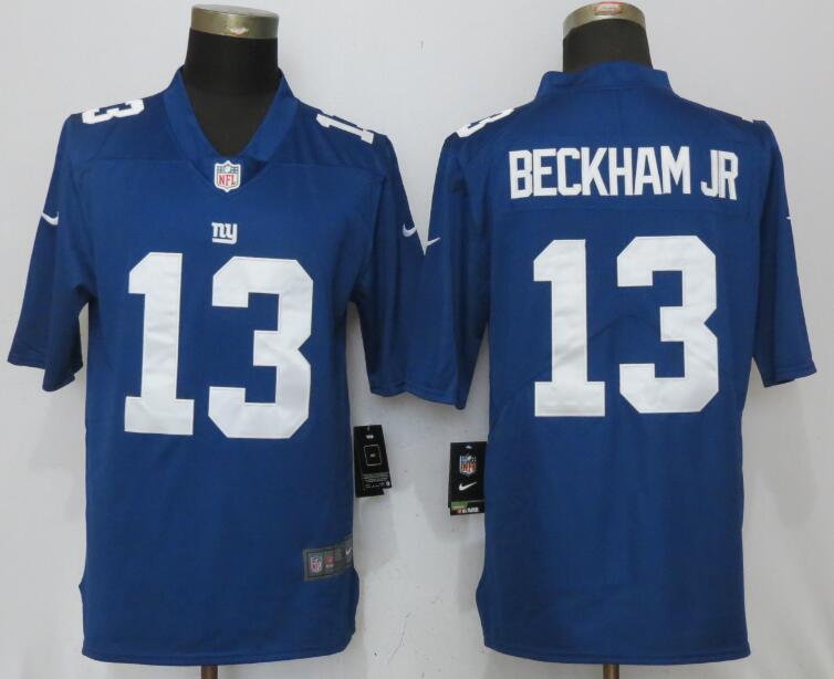 New Nike York Giants 13 Beckham jr Blue 2017 Vapor Untouchable Limited Jersey  