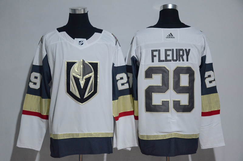 Adidas Mens Vegas Golden Knights #29 Fleury White Hockey Jersey