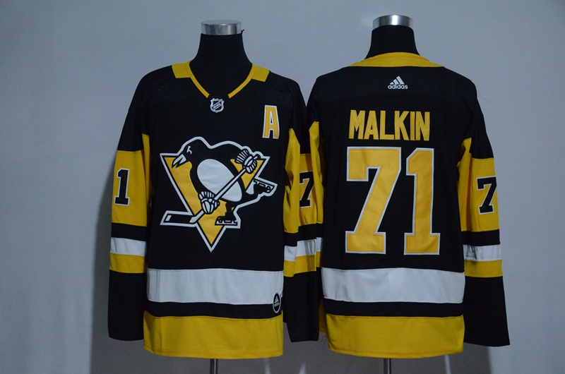 Adidas NHL Pittsburgh Penguins #71 Malkin Black Jersey