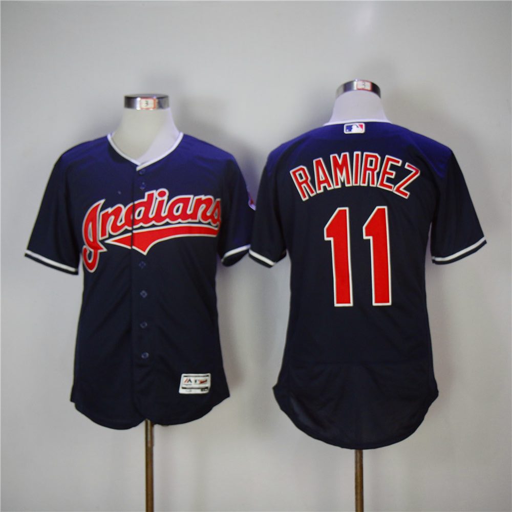 MLB Cleveland Indians #11 Ramirez Blue Elite Jersey