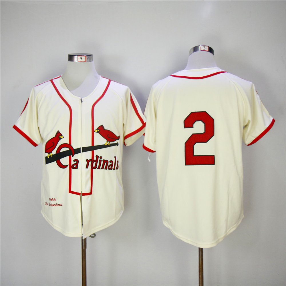 MLB St.Louis Cardinals #2 Cream Throwback Jersey