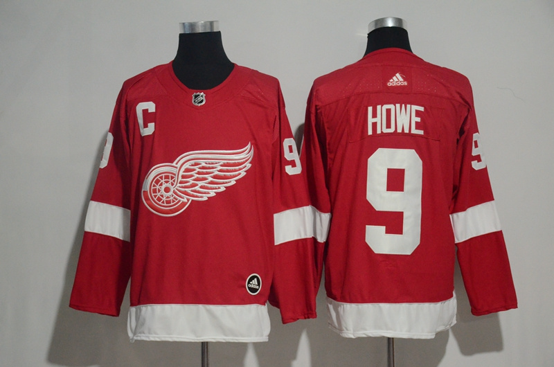 Adidas Detroit Red Wings #9 Howe Red Jersey