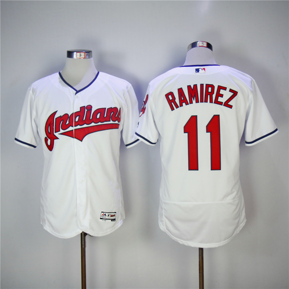MLB Cleveland Indians #11 Ramirez White Elite Jersey