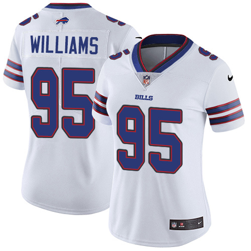 Womens Buffalo Bills #95 Williams White Jersey