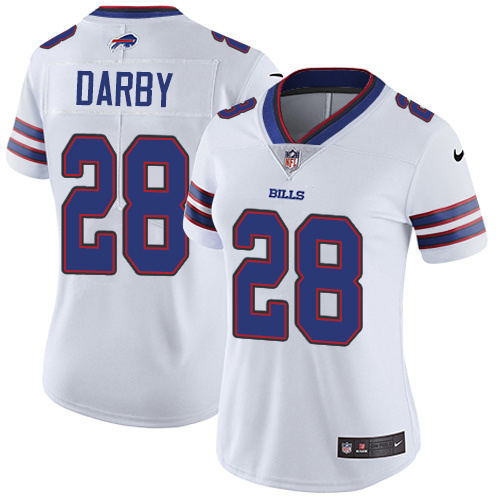 Womens Buffalo Bills #28 Darby White Jersey