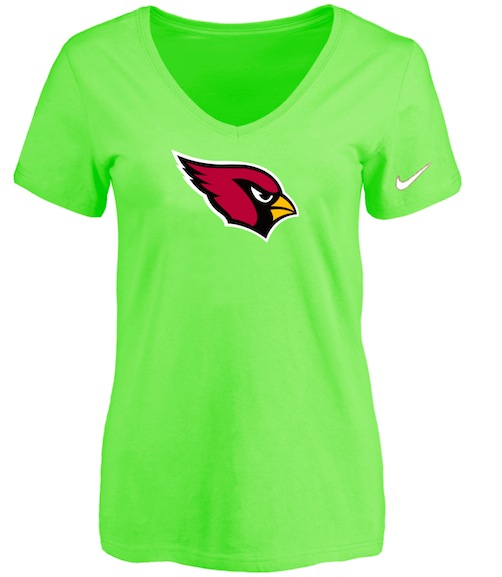 Arizona Cardinals L.Green Womens Logo V-neck T-Shirt