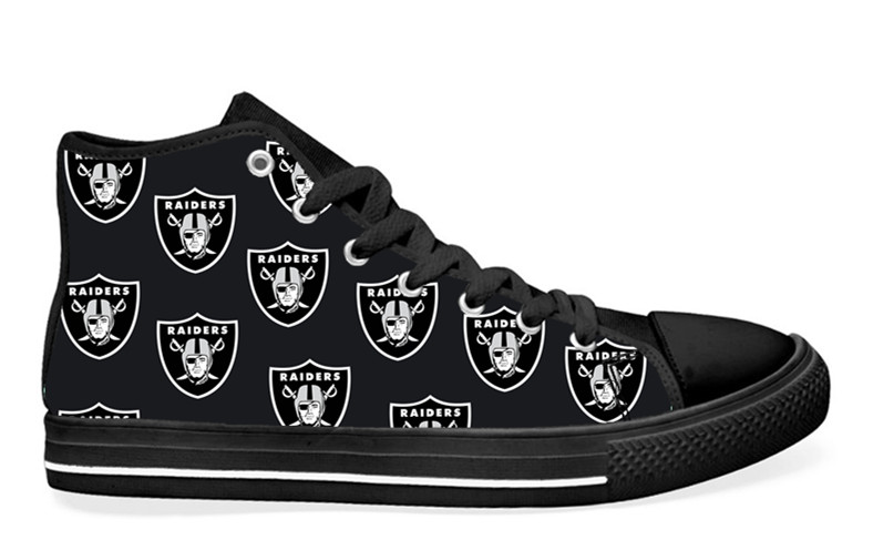 NFL Oakland Raiders Black Color Shoes
