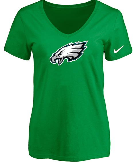Philadelphia Eagles D.Green Womens Logo V-neck T-Shirt