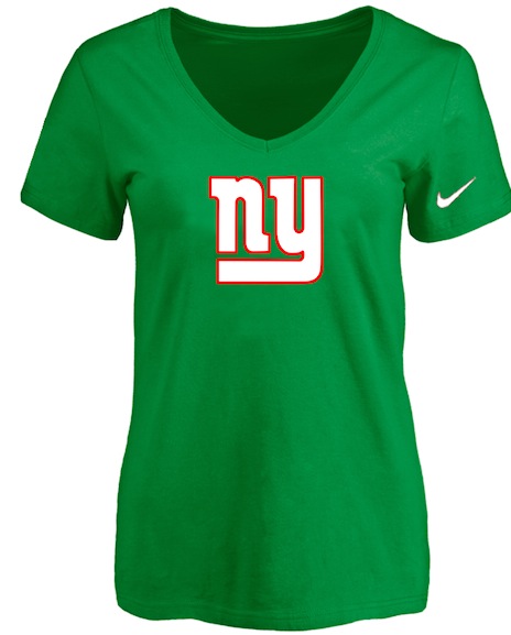 New York Giants D.Green Womens Logo V-neck T-Shirt