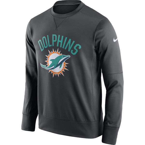 NFL Miami Dolphins Black Nike Sideline Circuit Sweater