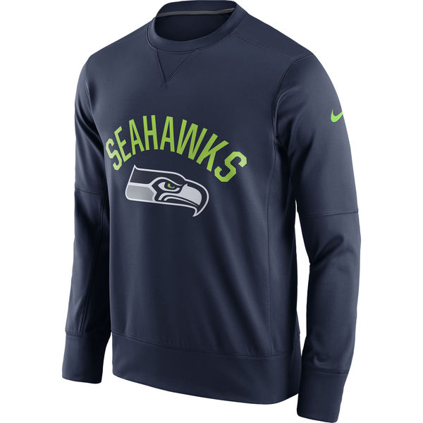 NFL Seattle Seahawks Blue Nike Sideline Circuit Sweater