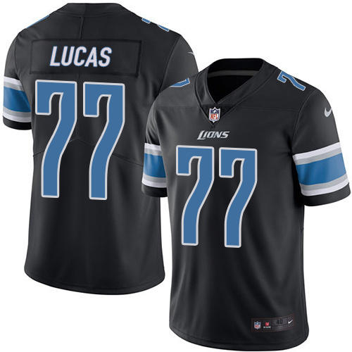 NFL Detriot Lions #77 Lucas Black Vapor Limited Jersey