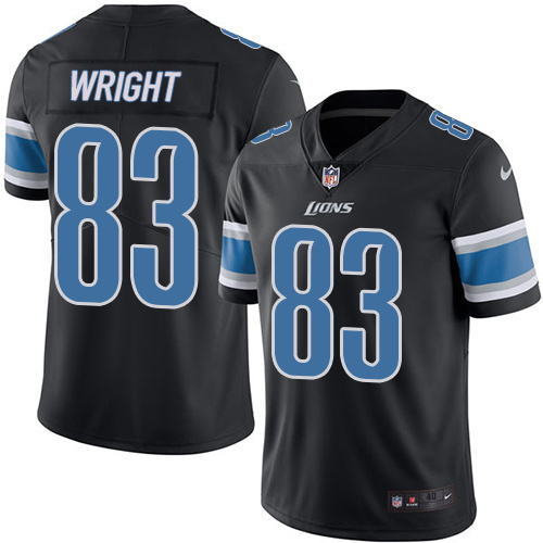 NFL Detriot Lions #83 Wright Black Vapor Limited Jersey