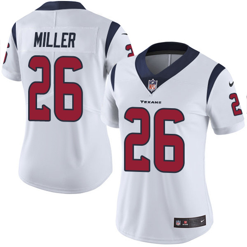 Women NFL Houston Texans #26 Miller White Jersey