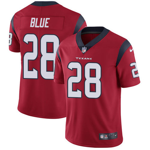 NFL Houston Texans #28 Blue Red Vapor Limited Jersey