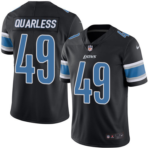 NFL Detriot Lions #49 Quarless Black Vapor Limited Jersey