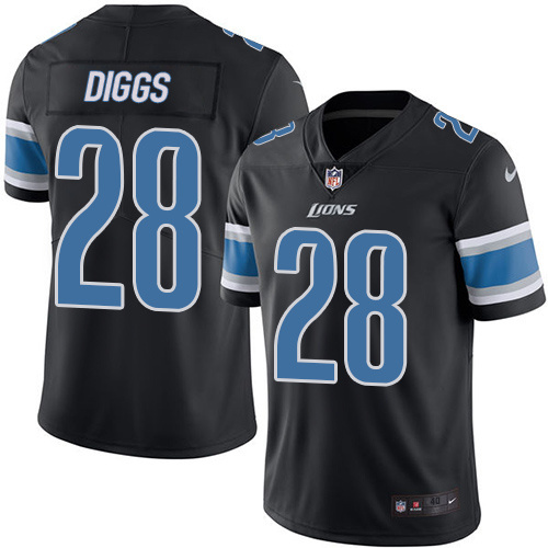 NFL Detriot Lions #28 Diggs Black Vapor Limited Jersey