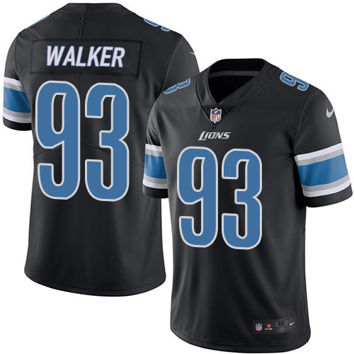 NFL Detriot Lions #93 Walker Black Vapor Limited Jersey