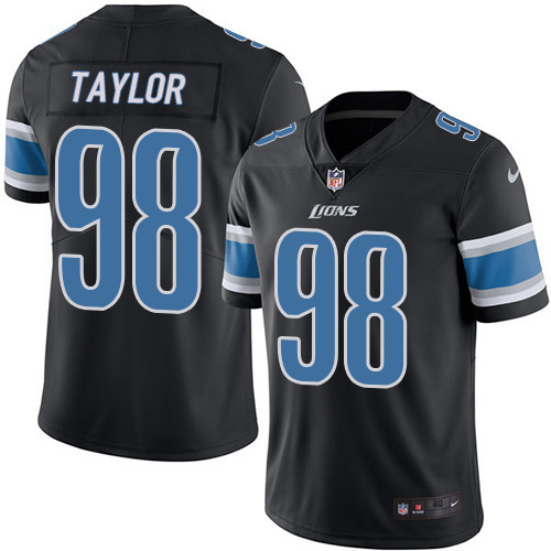 NFL Detriot Lions #98 Taylor Black Vapor Limited Jersey