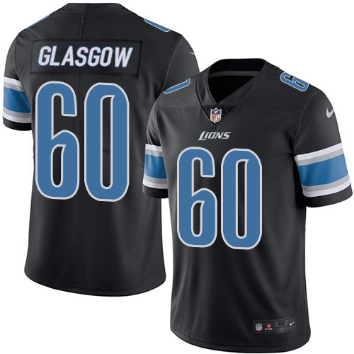 NFL Detriot Lions #60 Glasgow Black Vapor Limited Jersey