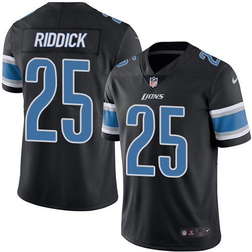 NFL Detriot Lions #25 Riddick Black Vapor Limited Jersey