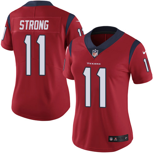 Women NFL Houston Texans #11 Strong Red Jersey