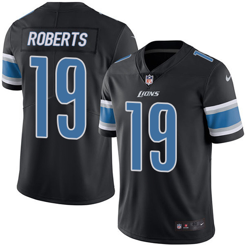 NFL Detriot Lions #19 Roberts Black Vapor Limited Jersey