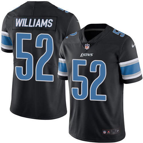 NFL Detriot Lions #52 Williams Black Vapor Limited Jersey