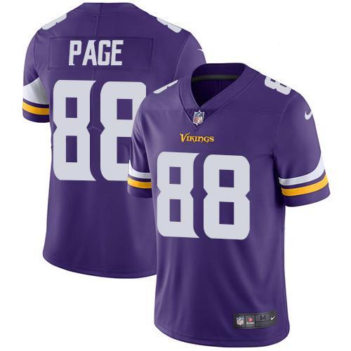 NFL Minnesota Vikings #88 Page Purple Vapor Limited Jersey