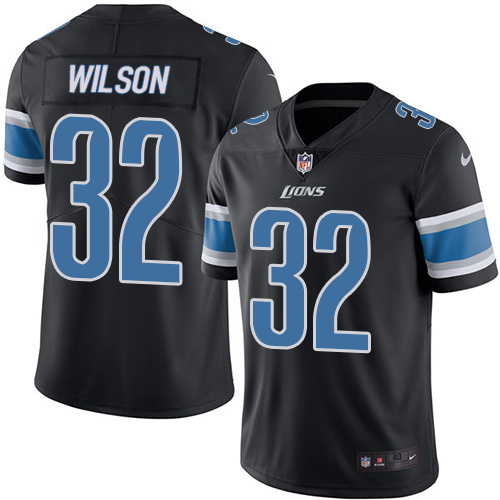 NFL Detriot Lions #32 Wilson Black Vapor Limited Jersey