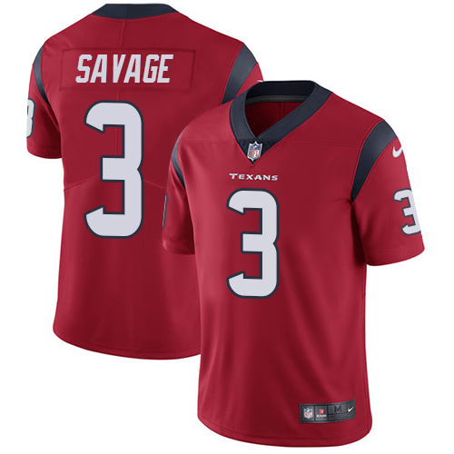 NFL Houston Texans #3 Savage Red Vapor Limited Jersey
