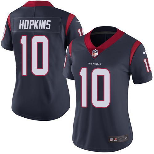 Women NFL Houston Texans #10 Hopkins Blue Jersey
