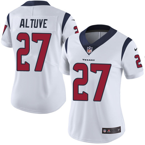 Womens NFL Houston Texans #27 Altuve White Jersey