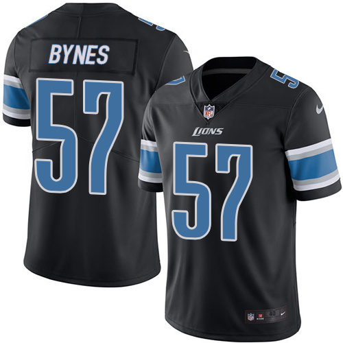NFL Detriot Lions #57 Bynes Black Vapor Limited Jersey