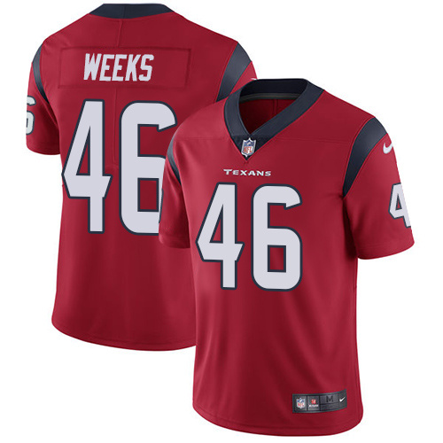 NFL Houston Texans #46 Weeks Red Vapor Limited Jersey