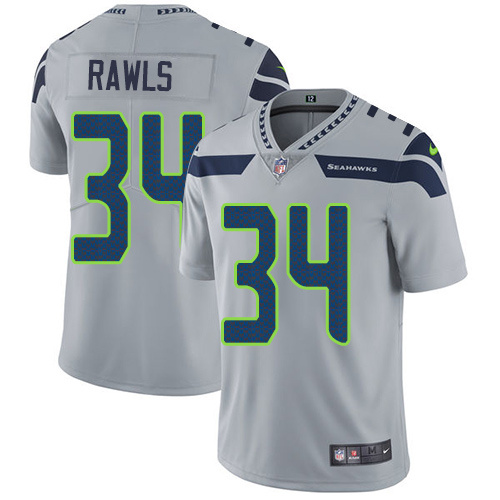 NFL Seattle Seahawks #34 Rawls Grey Vapor Limited Jersey