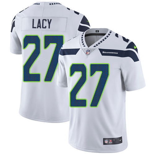 NFL Seattle Seahawks #27 Lacy White Vapor Limited Jersey