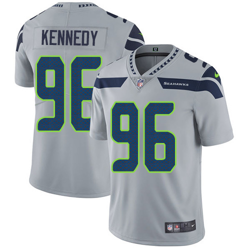 NFL Seattle Seahawks #96 Kennedy Grey Vapor Limited Jersey