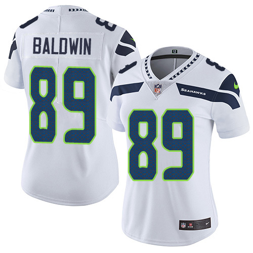 Womens NFL Seattle Seahawks #90 Baldwin White Jersey