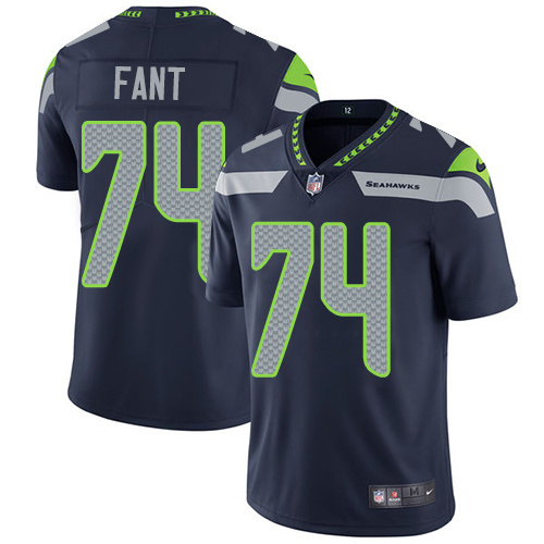 NFL Seattle Seahawks #74 Fant Blue Vapor Limited Jersey