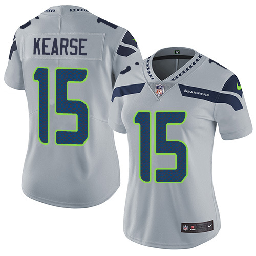 Womens NFL Seattle Seahawks #15 Kearse Grey Jersey